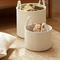 rope storage basket for toys and laundry