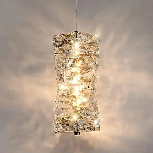 Simple modern square crystal wall light - vue 6 sur 10