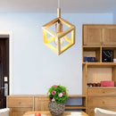 Modern solid wood pendant light for indoor lighting