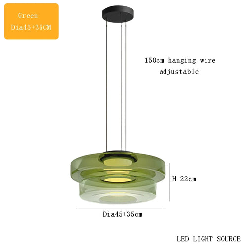 Levels series glass pendant light for modern decor - vue 19 sur 24