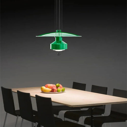 Adjustable designer pendant lamp nordic saliscendi stretchable hanging light for kitchen or restaurant - vue 5 sur 10