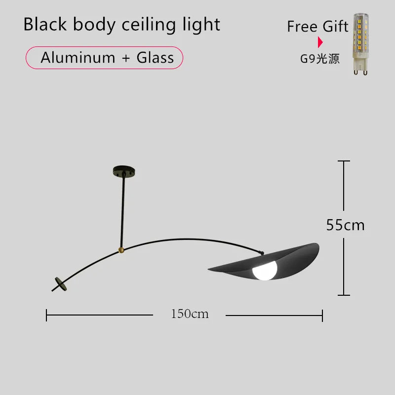 Modern minimalist designer fishing LED floor lamp