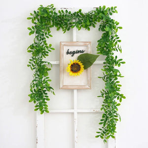 Decorative eucalyptus and wisteria leaf wreath for celebrations