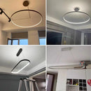 Modern LED ring for minimalist suspended decor
