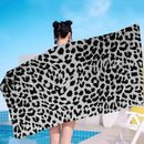 Soft cartoon animal print microfibre bath towel