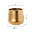 gold ceramic flower pot for modern interior decoration