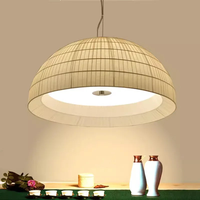 Fabric LED chandelier for restaurant, café and bar