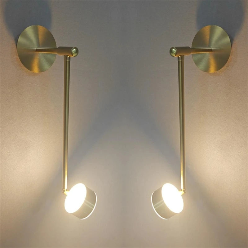 Modern adjustable decorative iron LED wall light