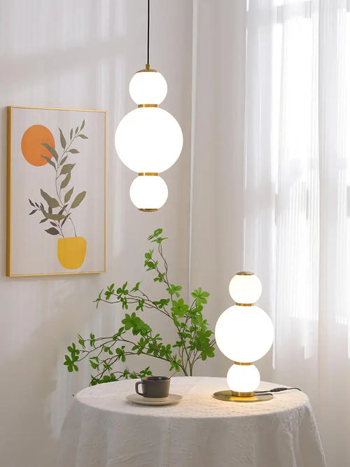 Modern white glass chandelier for interior decoration - vue 2 sur 12