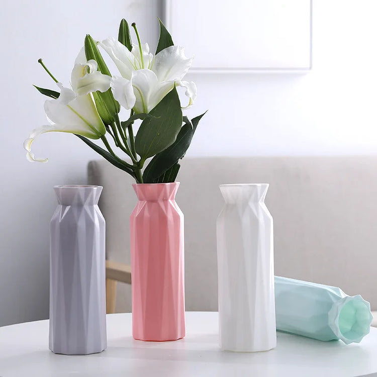 modern plastic vase for nordic floral decoration