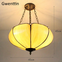 Tiffany stained glass chandelier for interior decoration