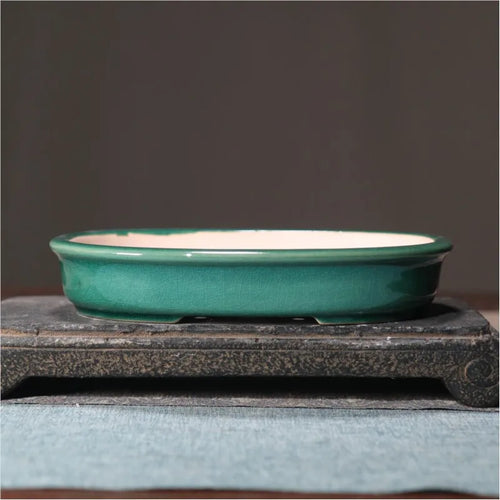 round sand flower pot for retro bonsai and succulents - vue 2 sur 19