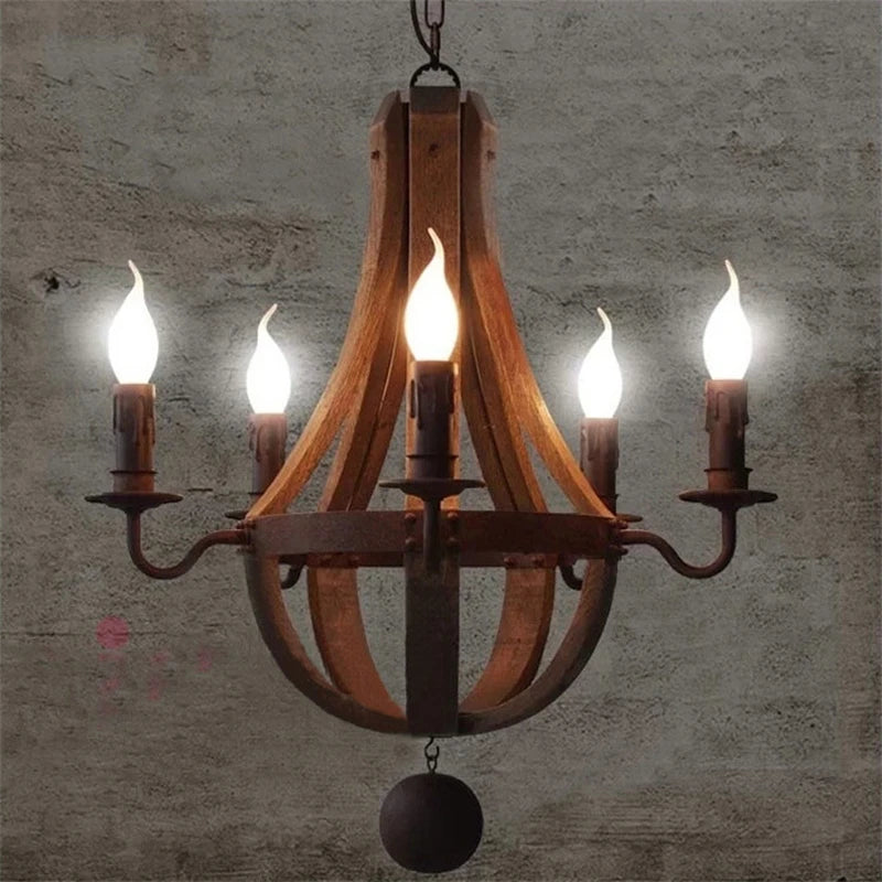 Rustic vintage metal chandelier for interior decoration