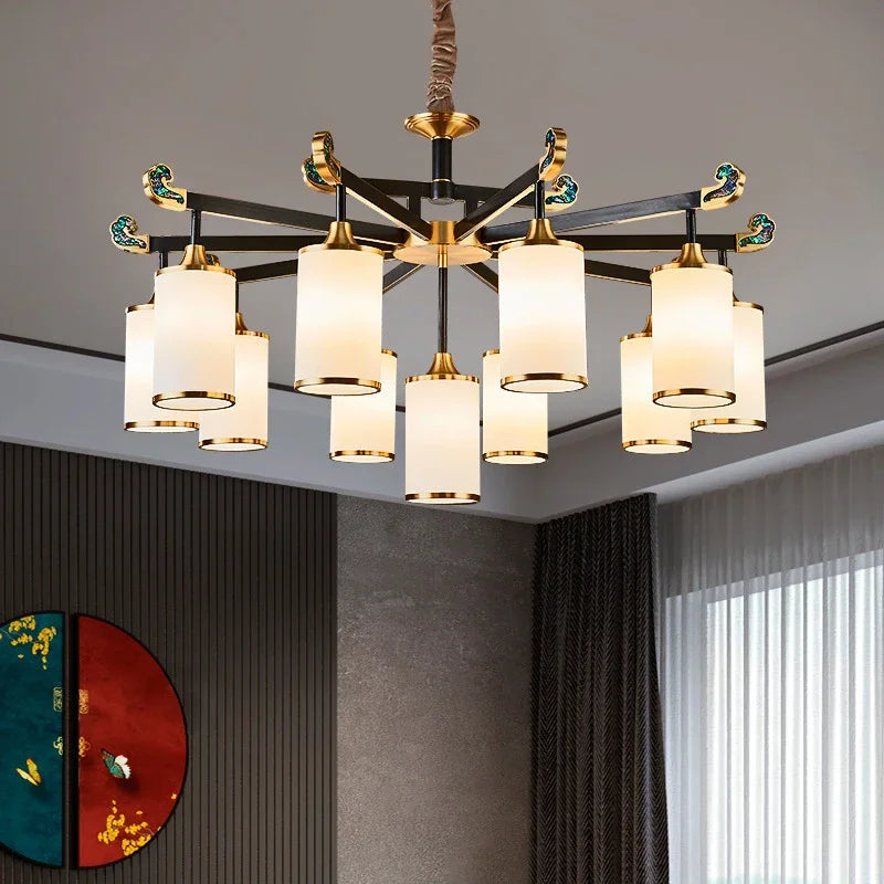 Luxury copper designer chandelier for modern home decor