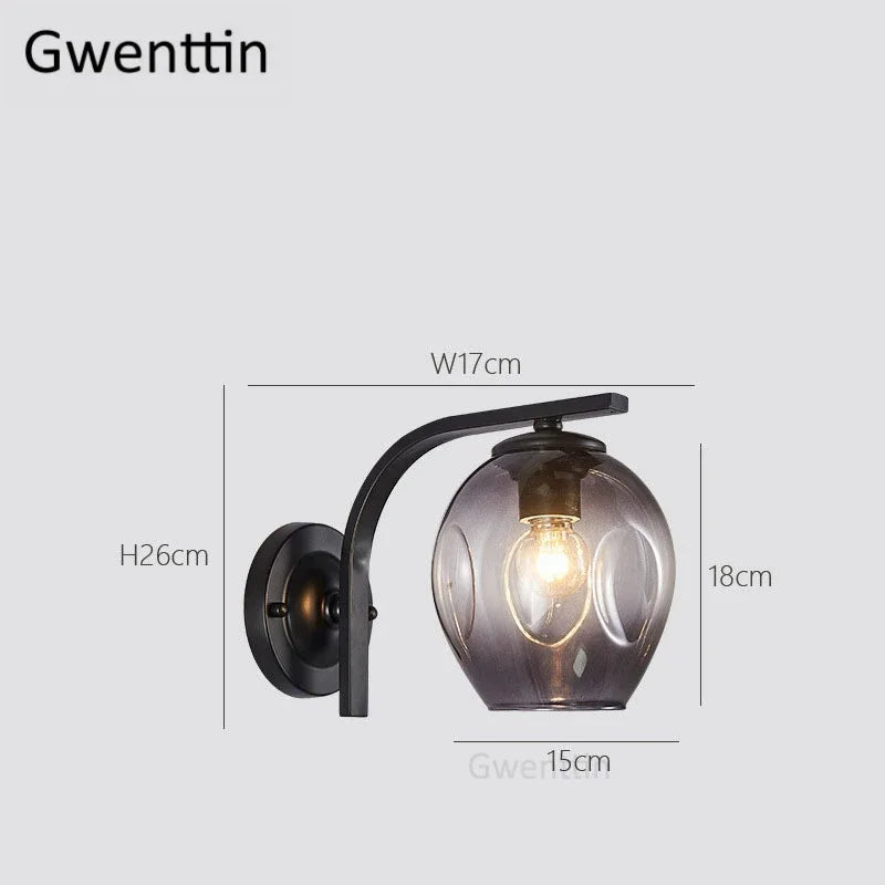 Modern bubble stained glass wall light for interior decoration - vue 9 sur 15