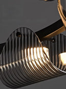 Creative glass and iron pendant light for interior decor