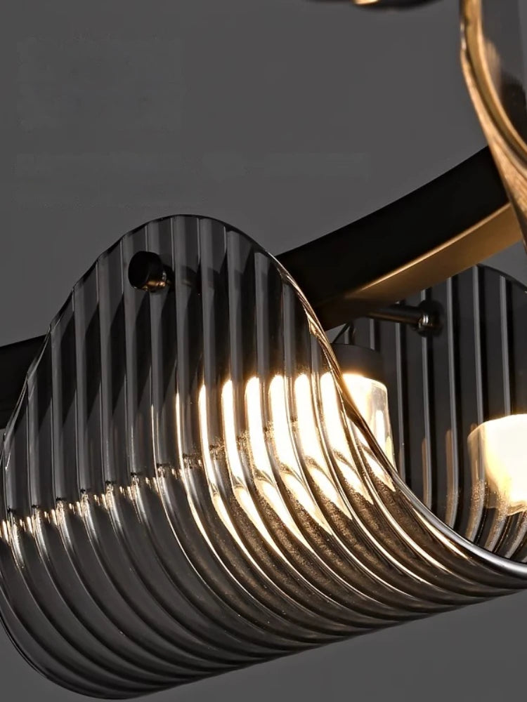Creative glass and iron pendant light for interior decor - vue 5 sur 10