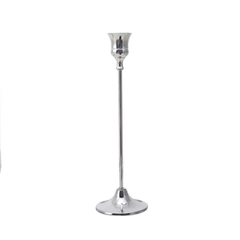 Brass gold candlestick set for festive decorations - vue 14 sur 26