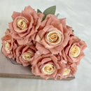 Artificial silk rose bouquet for festive decoration