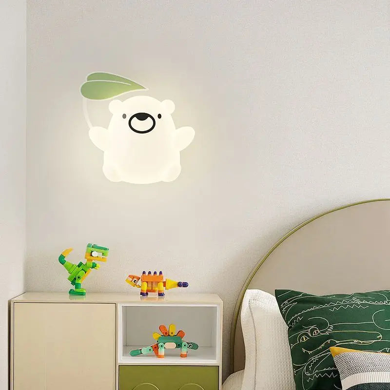 Children's cartoon wall light with optional remote control