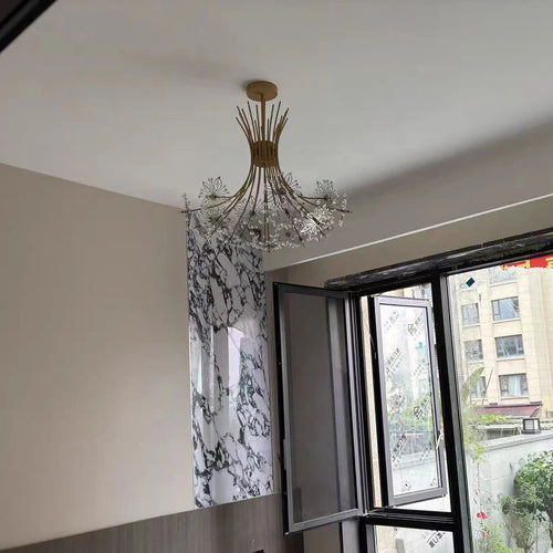 Dandelion crystal pendant light for modern ambience - vue 6 sur 12