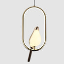 Nordic gold acrylic LED chandelier with bird bar pendants