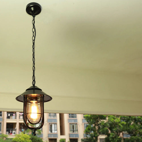 Retro outdoor chandelier for garden and pathway lighting - vue 4 sur 6