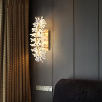 Modern crystal LED wall light with G4 bulb