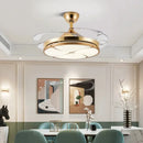 Modern silent ceiling light with integrated fan