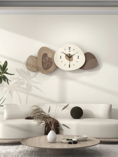 Modern Minimalist Wall Decor, Sofa Background Hanging Watch, Large Creative Wall Clock, 3D Wall Pendant, Home Decoration, 80cm - vue 6 sur 6