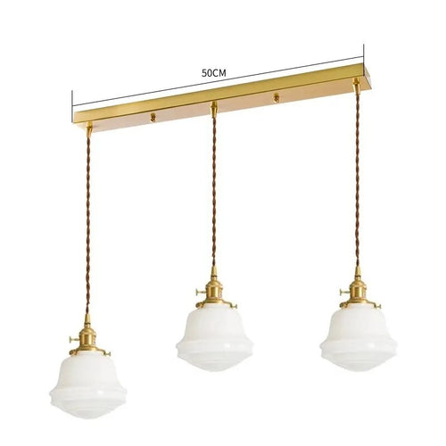 Milky white glass LED pendant light - vue 25 sur 30