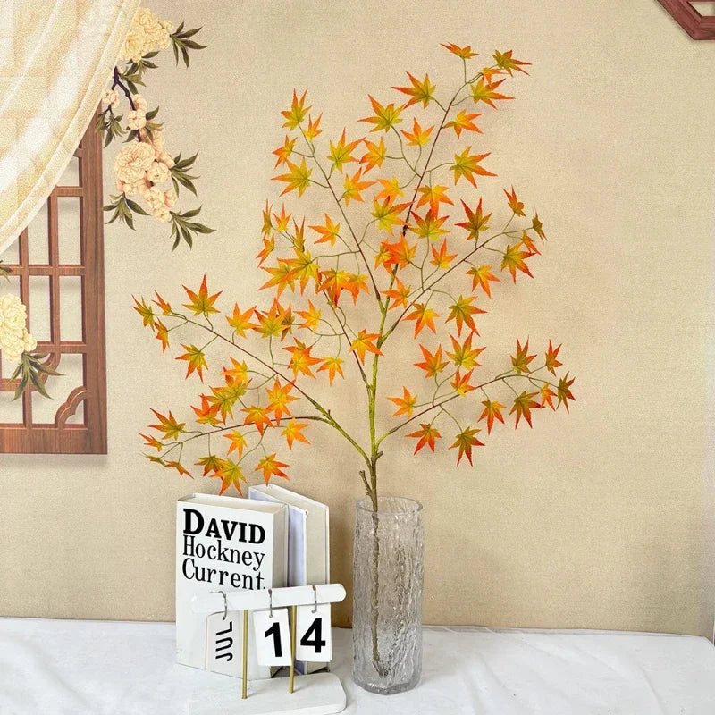 Artificial maple leaf branches for autumn interior decor