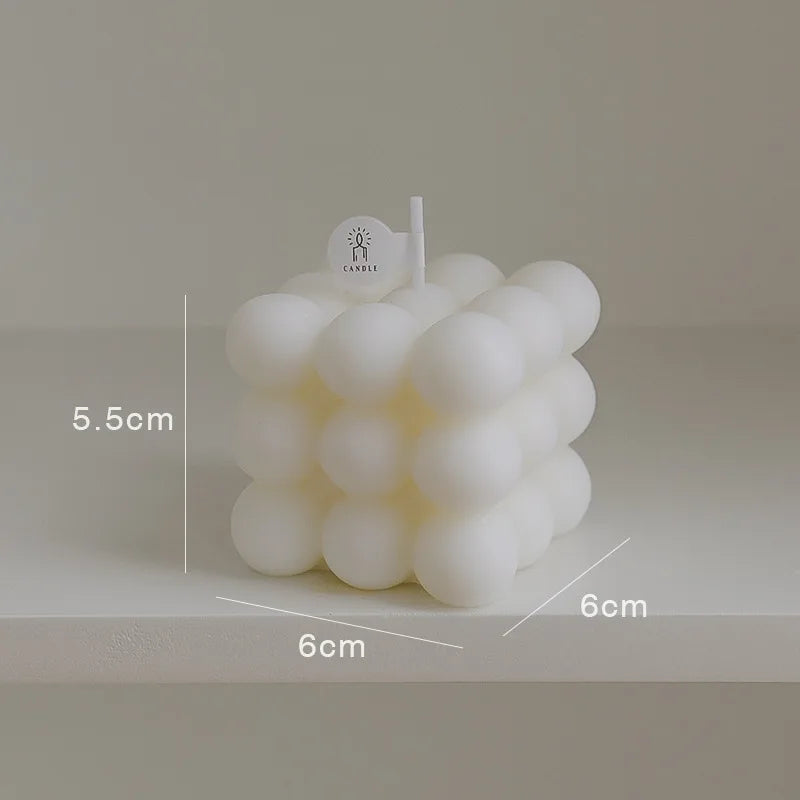 bougie cube parfumée à bulles en cire de soja artisanale - vue 7 sur 14