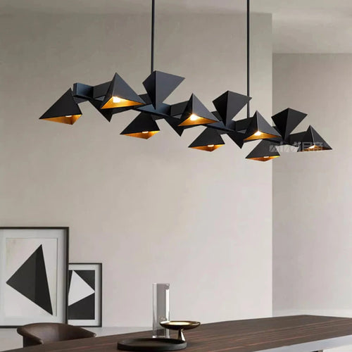 Modern decorative black metal designer chandelier for indoor use - vue 2 sur 9
