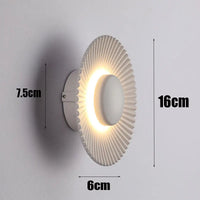 Modern disc-shaped LED wall light for hotel and restaurant
