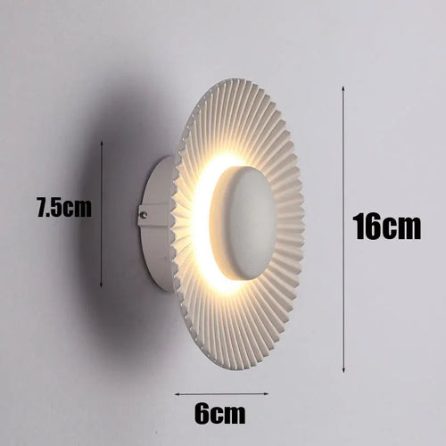 Modern disc-shaped LED wall light for hotel and restaurant