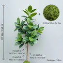 Artificial ficus branches with large banyan leaves for garden decoration