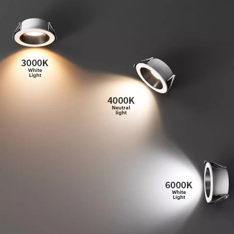 Designer recessed spotlight for modern indoor lighting - vue 3 sur 6