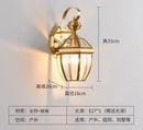 Vintage antique copper outdoor waterproof wall light