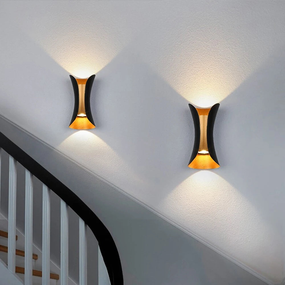modern waterproof aluminum led wall light for outdoor decoration - vue 3 sur 10