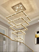 Modern minimalist crystal LED chandelier with elegant design