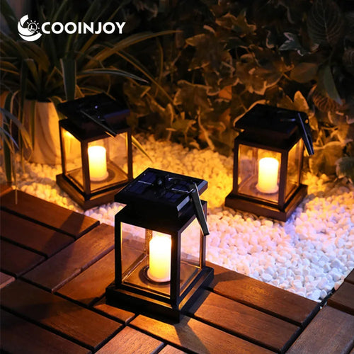 Waterproof LED solar retro lantern for garden and yard - vue 4 sur 11