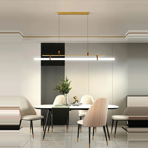 Minimalist LED chandelier trendy 2022 pendant lighting - vue 2 sur 10
