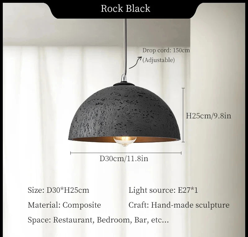 Modern wabi-sabi chandelier for elegant and minimalist interior decor - vue 11 sur 11