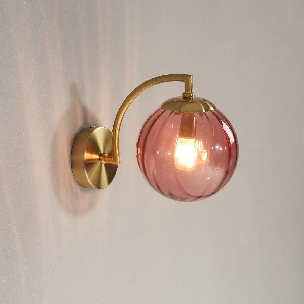 Nordic glass LED wall light - vue 5 sur 12