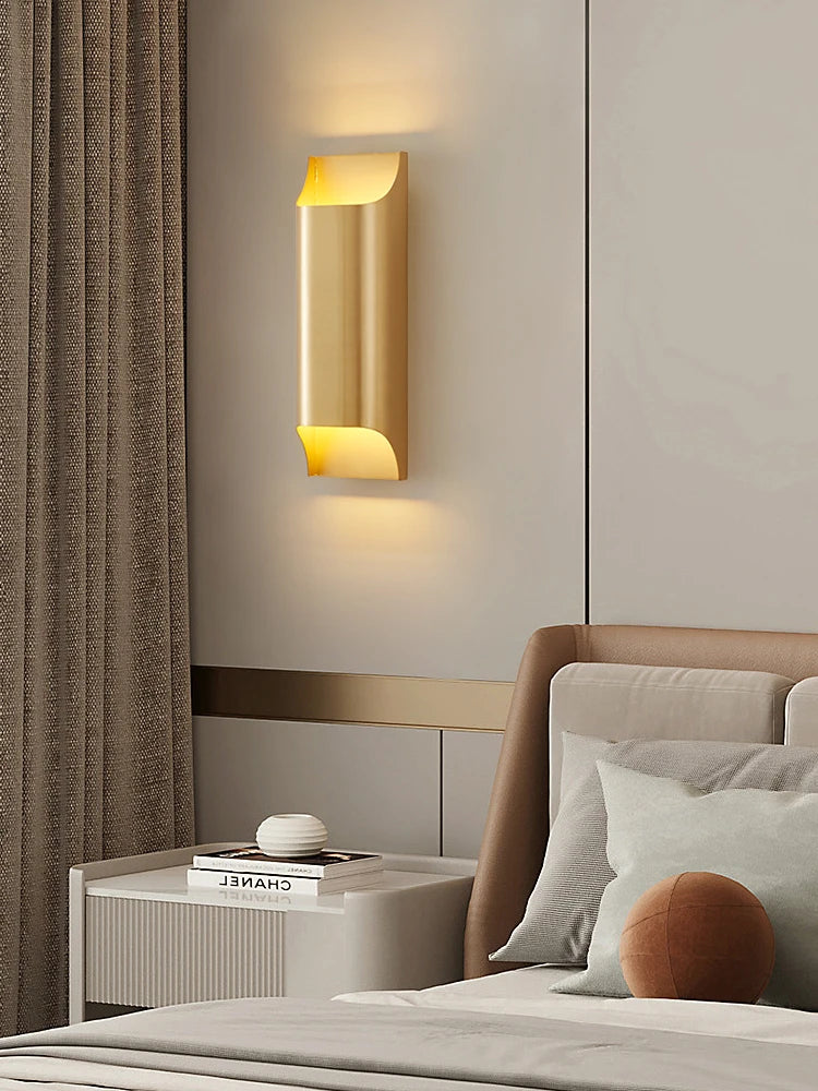 Italian design copper wall light for modern interiors