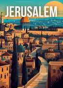 Iconic city travel poster for wall decor