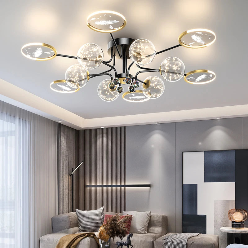 LED ceiling light with remote control