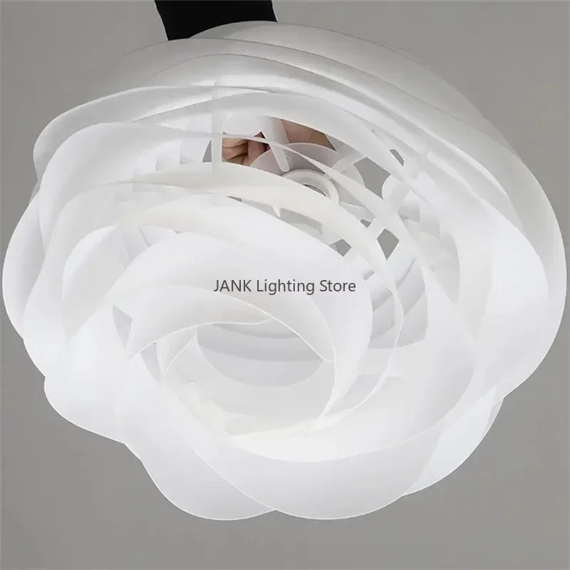 Romantic acrylic pendant light in Danish designer style for interiors - vue 5 sur 8
