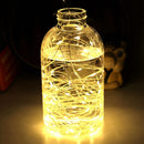 Set of 10 cork LED bottle string lights for decoration and DIY